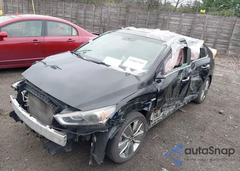 2017 Hyundai Ioniq Hybrid Limited из США, поврежденный, VIN KMHC85LCXHU031619